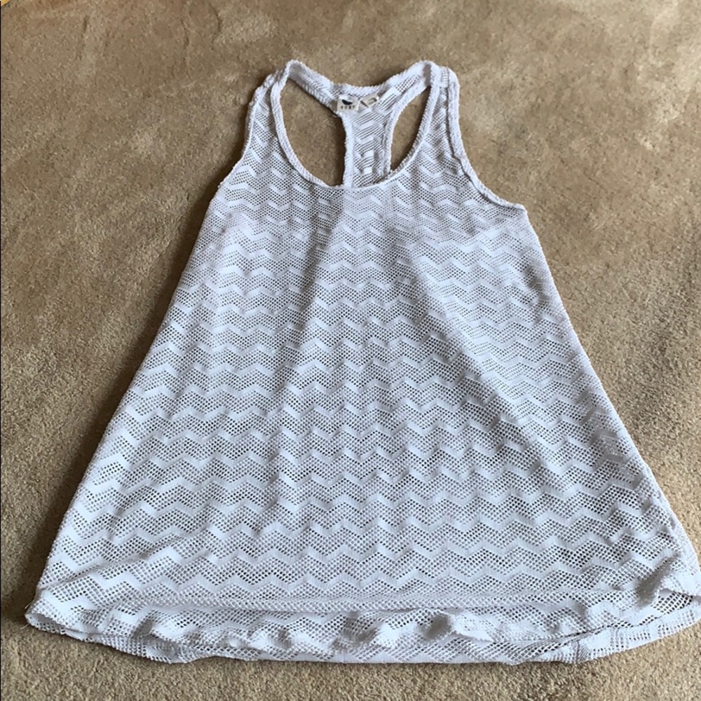 white roxy cover up